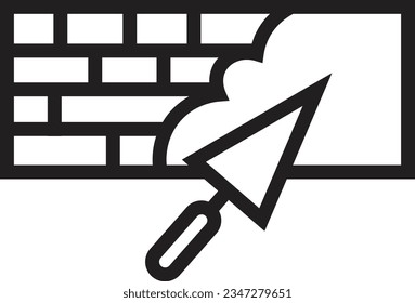 Brick Wall Building Outline Icon