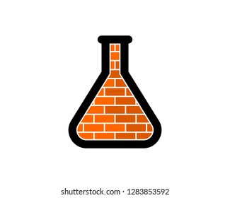 brick wall chemical flask
