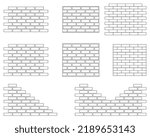 brick wall collection vector texture