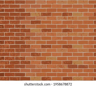 Brick wall colorful background in vintage style vector illustration