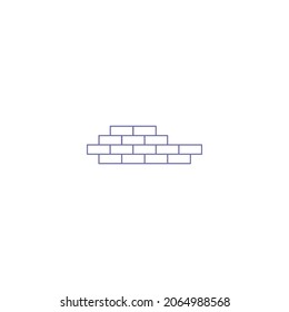 Brick wall construction icon vector