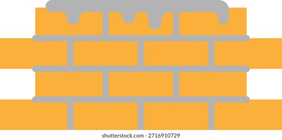Construcción de pared de ladrillo con mortero