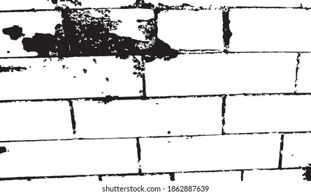 Brick wall. Design element. Background texture, vector.