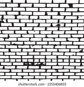 Brick wall, design element, texture of an ancient brick wall, Brick wall silhouette, SVG, Vector, Illustration