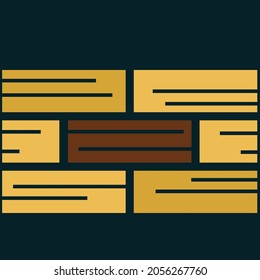 brick wall design logo art