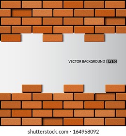 Brick wall. EPS10 vector