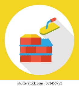 brick wall flat icon
