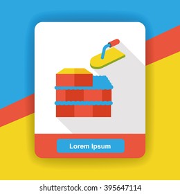 brick wall flat icon