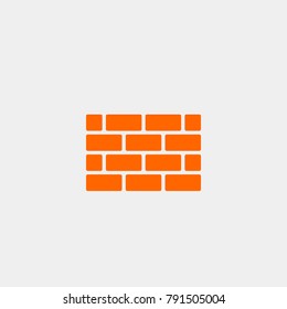 Brick Wall Flat Vector Icon