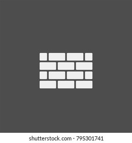 Brick wall flat vector icon