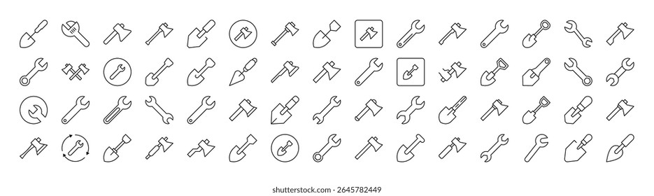 Ziegelmauer, Grundriss, Bauen Moderne Outline Style Icons für Design, Karten, Apps, Social Networks 