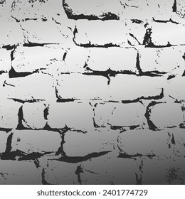 Brick wall gradient square background. Stone wall structure