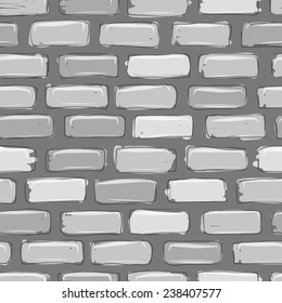Pared de ladrillo gris, boceto para su diseño, Ilustración vectorial