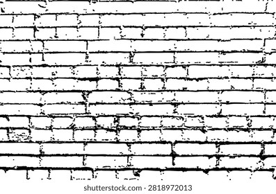 Brick wall grunge pattern. Grey ceramic stone tile, black and white brickwall vector illustration, old brick house construction wallpaper, flat simple rectangle block floor