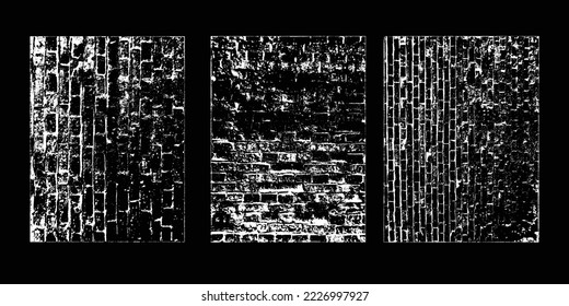 Brick Wall Grunge Urban Background.Texture Vector.Dust Overlay Distress Grain ,Simply Place smudge illustration over any Object to Create rough  Effect .Black paint splattered , dirty design element 