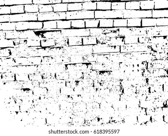 Brick Wall Grunge Urban Background.Texture Vector.Dust Overlay Distress Grain ,Simply Place smudge illustration over any Object to Create rough  Effect .Black paint splattered , dirty design element 