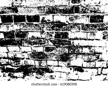 Brick Wall Grunge Urban Background.Texture Vector.Dust Overlay Distress Grain ,Simply Place smudge illustration over any Object to Create rough  Effect .Black paint splattered , dirty design element 