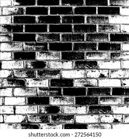 Brick wall of the house, with lines of a laying of a solution. Vector illustration.