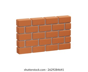 Brick Wall icon 3d rendering illustration