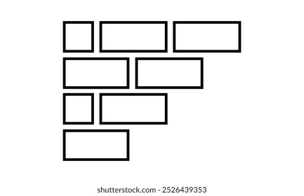 Brick wall icon, bricks vector, wall illustration . Vector Illustration .