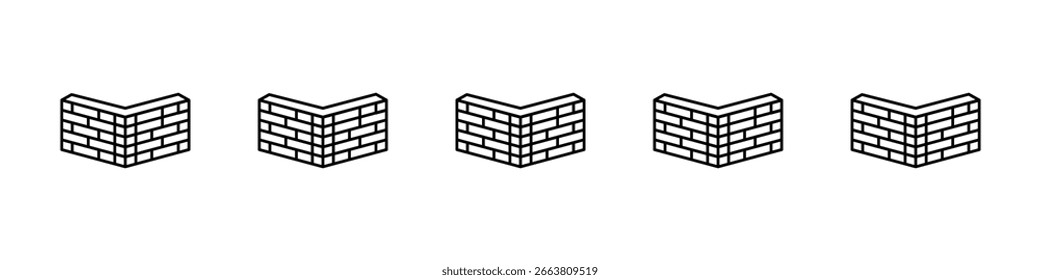 Brick wall icon design, logo, app, UI. Vector illustration, EPS