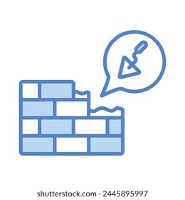 Icono de pared de ladrillo Ilustración vectorial de stock editable
