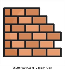 Brick Wall Icon Element For Design