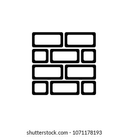 Brick wall icon. Element of minimalistic icons for mobile concept and web apps. Thin line icon for website design and development, app development