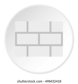 Brick wall icon. Flat illustration of brick wall vector icon for web