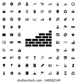 brick wall icon illustration isolated vector sign symbol