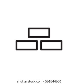 brick wall icon illustration isolated vector sign symbol