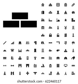 Brick wall icon illustration isolated vector sign symbol. architecture icons vector set. on white background