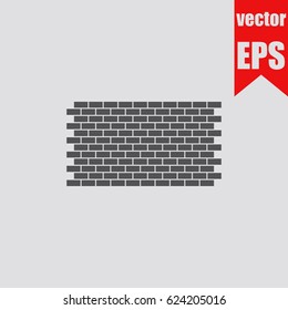 Brick wall icon info graphic isolated.Vector illustration.