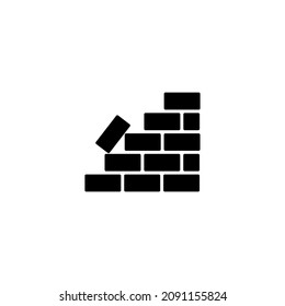 Brick wall icon in isolated on background. symbol for your web site design logo, app, Brick wall icon Vector illustration.