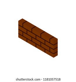 Brick wall icon isometric.vector illustration