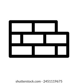 Backsteinwand-Symbol oder Logo-isoliertes Zeichen-Symbol-Vektorillustration - Hochwertige schwarze Stil Vektor-Symbole
