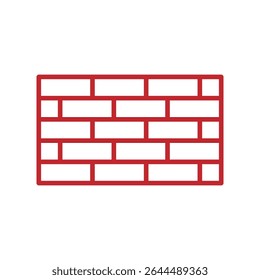 Conjunto de iconos de pared de ladrillo