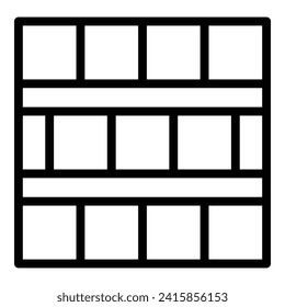 Brick wall icon outline vector. Brick machine. Mobile electric mix