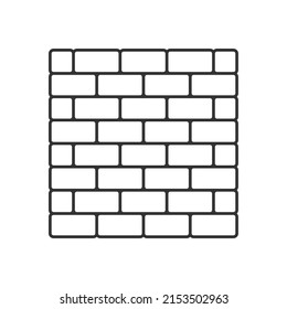 Brick Wall Icon. Safety And Protection Sign. Firewall Symbol. Vector Illustration Image.