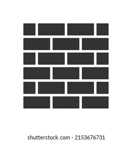 Brick Wall Icon. Safety And Protection Sign. Firewall Symbol. Vector Illustration Image.