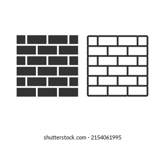 Brick Wall Icon. Safety And Protection Sign. Firewall Symbol. Vector Illustration Image.