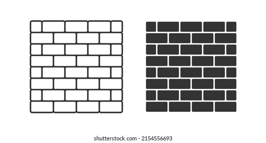 Brick Wall Icon. Safety And Protection Sign. Firewall Symbol. Vector Illustration Image.