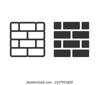 Brick Wall Icon. Safety And Protection Sign. Firewall Symbol. Vector Illustration Image.
