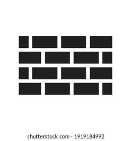 Brick Wall Icon Sign Symbol Vector