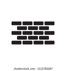 Brick wall icon in trendy flat style design. Vector graphic illustration. Suitable for website design, logo, app, and ui. EPS 10.