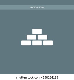 brick wall icon vector, can be used for web and mobile design.