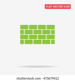 Brick wall icon. Vector concept illustration for design.