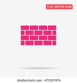 Brick wall icon. Vector concept illustration for design.