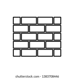 Brick Wall Icon. Vector Illustration