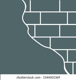 Brick wall icon. Vector illustration